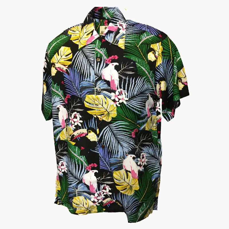 Karmakula Hawaiian Shirt Zanzibar Black